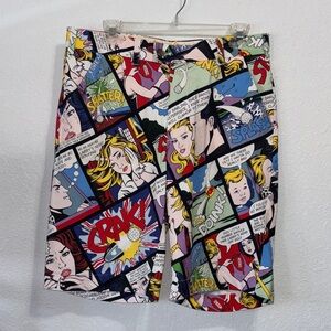 Loudmouth Men Golf Comic Print Athletic Shorts
